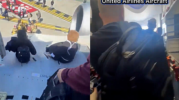 Cestující natočil noční můru leteckých pasažérů. Evakuaci brzdil muž s kufrem